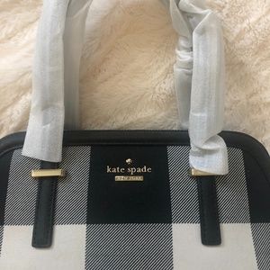 Kate Spade Black & White Plaid Handbag